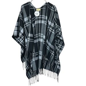 Vic & Lou Plaid Poncho
